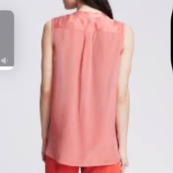 Banana Republic Tops - [S/P]Banana Republic 100 Silk Sleeveless V Neck Blush /Satin Pink Blouse